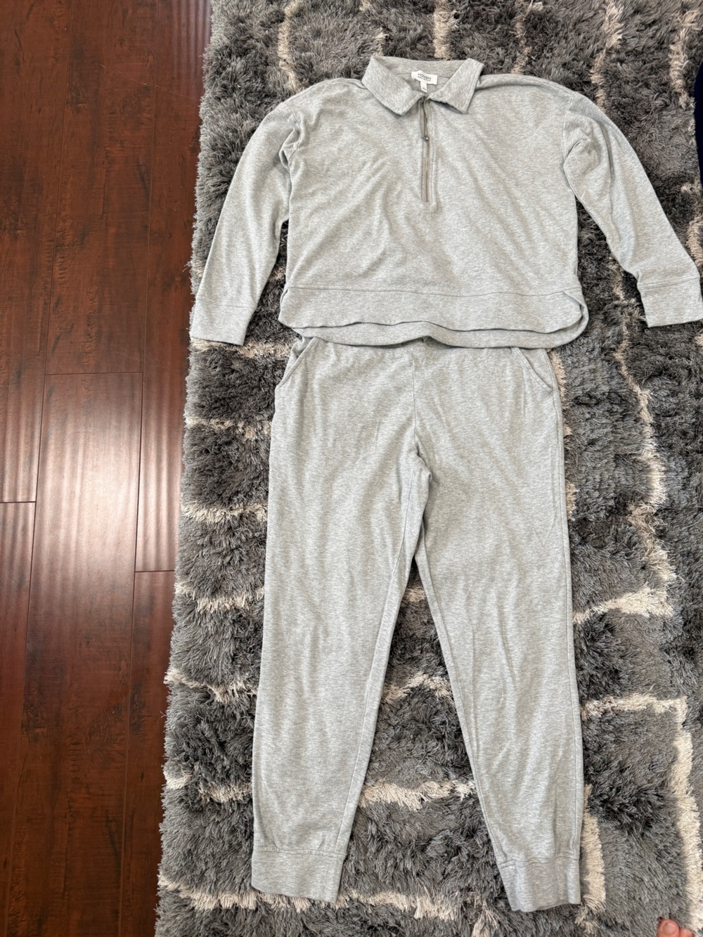 Cozy Heather Gray Women's Two-Piece Lounge Set